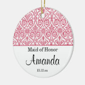 Maid of Honor ornament bruiloft gunst - rode elega (Links)