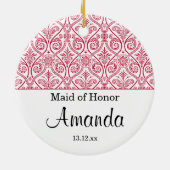 Maid of Honor ornament bruiloft gunst - rode elega (Achterkant)