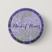 Maid of Honor Paars Lavender Wedding Buttons (Voorkant)
