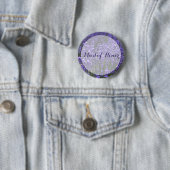 Maid of Honor Paars Lavender Wedding Buttons (In situ)