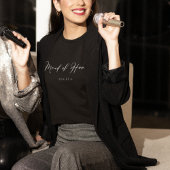 Maid of Honor Personalized Chic Bachelorette Party T-shirt