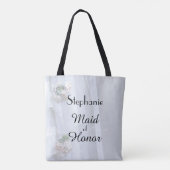 Maid of Honor Personalized Faux  Lace Tote Bag (Achterkant)
