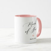 Maid of Honor Personalized Script Wedding Gift Mok (Voorkant rechts)