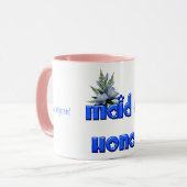 Maid of Honor Personalized Wedding Blue Mok (Voorkant links)