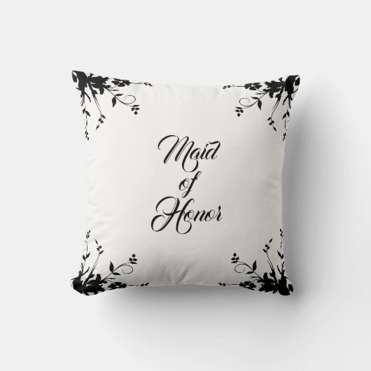 Maid of Honor Personalized White Kussen (Voorkant)