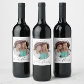 Maid of Honor Photo proposal Wine Label Wijn Etiket (Flessen)
