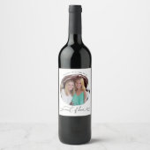 Maid of Honor Photo proposal Wine Label Wijn Etiket (Voorkant)