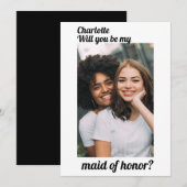 Maid of Honor Photo Wedding Personalized Kaart (Voorkant / Achterkant)