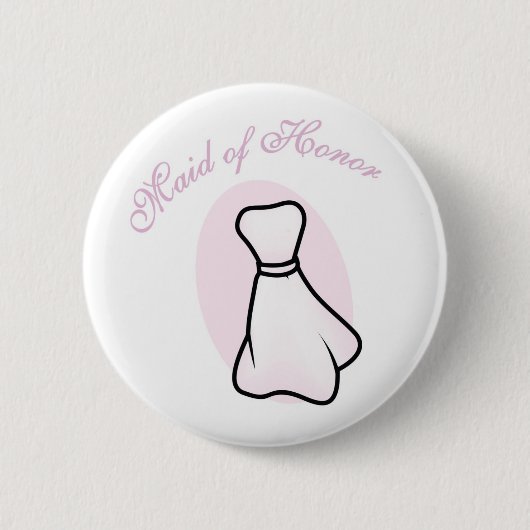 Maid of Honor Pin Ronde Button 5,7 Cm (Voorkant)