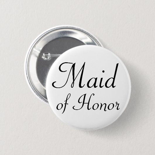 Maid of Honor Pinback Button (Voorkant /achterkant)