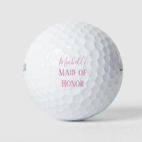 Maid of Honor Pink and White Souvenir