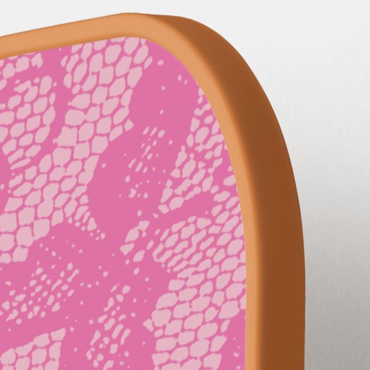 Maid of Honor Pink Lace Print Pickleball Paddle (Links Detail)