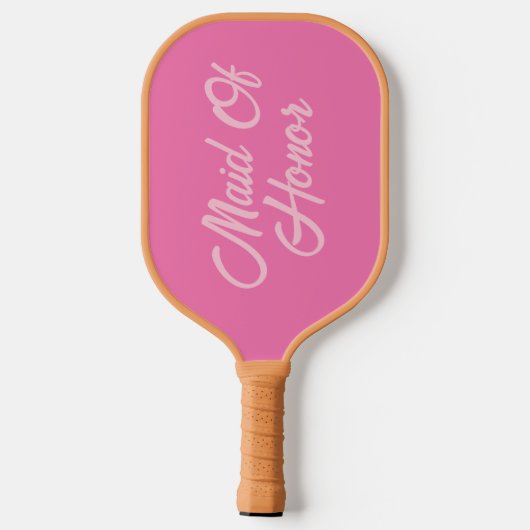 Maid of Honor Pink Lace Print Pickleball Paddle (Achterkant)