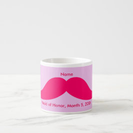 Maid of Honor Pink Mustache Espresso Mok