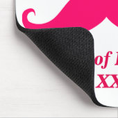 Maid of Honor Pink Mustache Mousepad Muismat (Hoek)