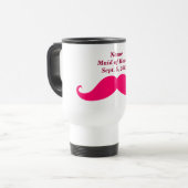Maid of Honor Pink Mustache Travel/Commuter Mok (Voorkant links)