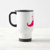 Maid of Honor Pink Mustache Travel/Commuter Mok (Links)