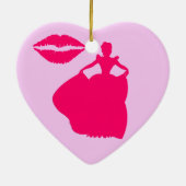 Maid of Honor Pink Tiara and Mustache Ornament (Achterkant)