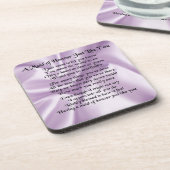 Maid of Honor Poem - Lila zijdeontwerp Drankjes Onderzetter (Linkerzijde)