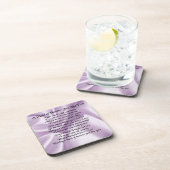 Maid of Honor Poem - Lila zijdeontwerp Drankjes Onderzetter (Rechterzijde)