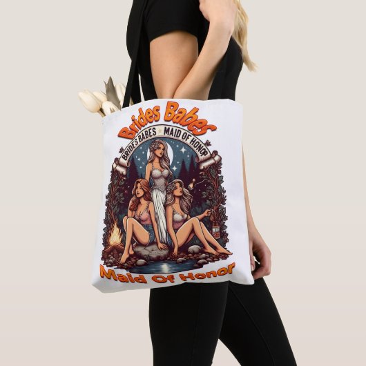 Maid of Honor Pride Een feestelijke bruidsfeest Tote Bag (Dichtbij)