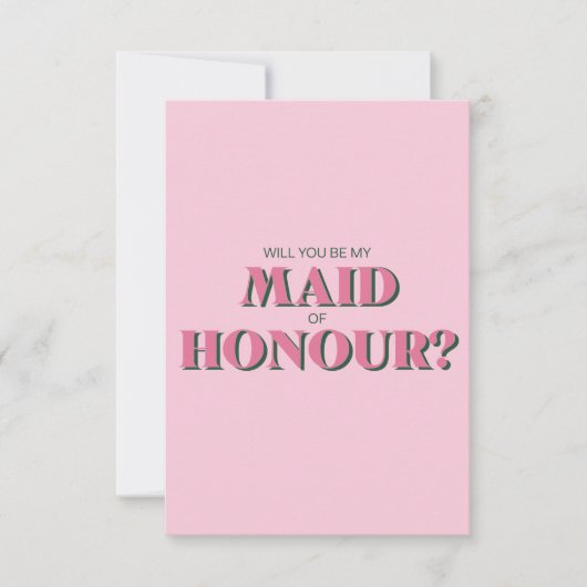 Maid of Honor proposal card Bedankkaart (Voorkant)