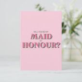 Maid of Honor proposal card Bedankkaart (Staand voorkant)
