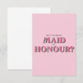 Maid of Honor proposal card Bedankkaart (Voorkant / Achterkant)