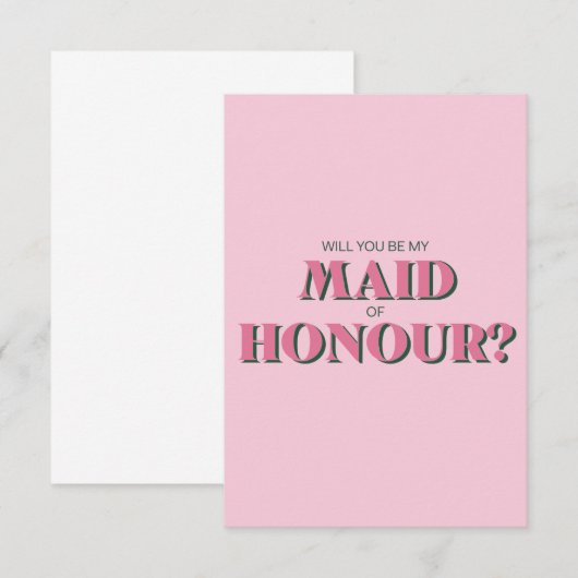 Maid of Honor proposal card Bedankkaart (Voorkant / Achterkant)