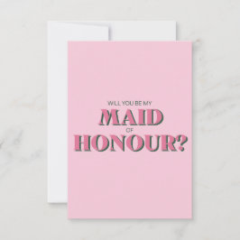 Maid of Honor proposal card Bedankkaart