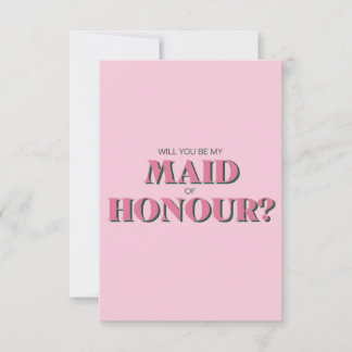 Maid of Honor proposal card Bedankkaart