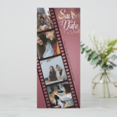 Maid of Honor Proposal Card with 4-Photo Collage Save The Date (Staand voorkant)