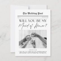 Maid of Honor Proposal, een Amerikaanse  krant