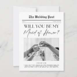 Maid of Honor Proposal, een Amerikaanse  krant Briefkaart