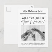 Maid of Honor Proposal, een Britse  krant Briefkaart (Voorkant / Achterkant)
