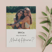 Maid of Honor proposal foto card UK version Kaart