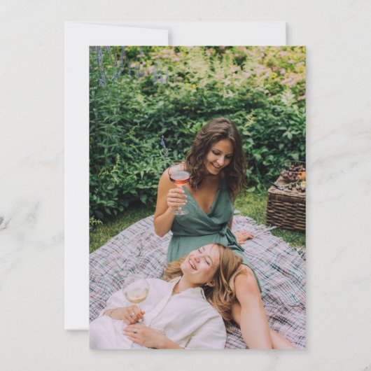 Maid of Honor proposal in Blush with Photo on Back Notitiekaartje (Achterkant)