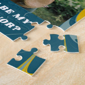 Maid of Honor proposal with Photo Abstract Marble Legpuzzel (Zijkant)