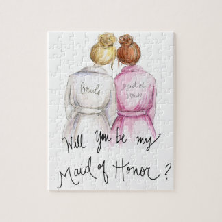Maid of Honor? Puzzle Bl Bun Bride Red Bun Maid Legpuzzel