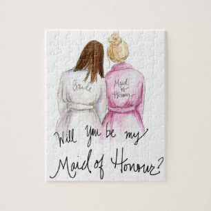 Maid of Honor? Puzzle Br Long Bride Bl Bun Maid Legpuzzel