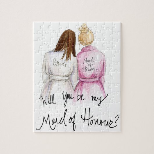 Maid of Honor? Puzzle Br Long Bride Bl Bun Maid Legpuzzel (Verticaal)