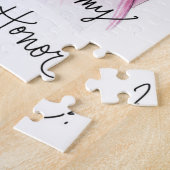 Maid of Honor? Puzzle Dk Br Bride Br Bun MOH Legpuzzel (Zijkant)