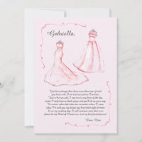Maid of Honor Request Card