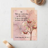 Maid of Honor Request Fall Wedding Event Notitiekaartje (Voorkant / Achterkant in situ)