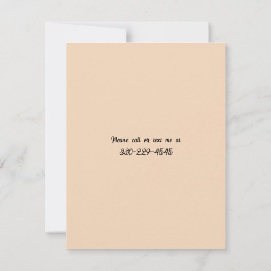 Maid of Honor Request Fall Wedding Event Notitiekaartje (Achterkant)