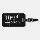 Maid of Honor Retro Script Bagagelabel (Voorkant horizontaal)