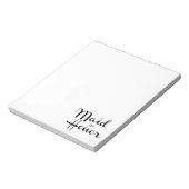 Maid of Honor Retro Script Notitieblok (Linkerzijde)