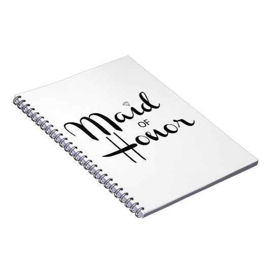 Maid of Honor Retro Script Notitieboek (Rechterzijde)