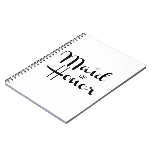 Maid of Honor Retro Script Notitieboek (Linkerzijde)