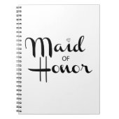 Maid of Honor Retro Script Notitieboek (Voorkant)